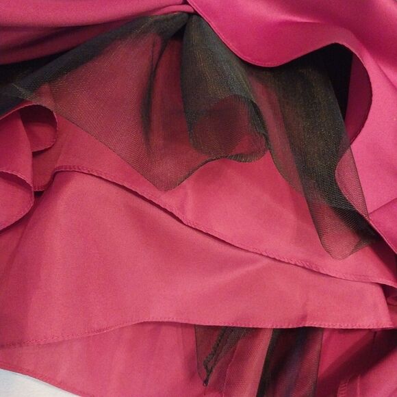 Vtg Davids Bridal Party Dress 16 Red Satin Lined Bridesmaid Prom Formal Holiday - Picture 10 of 10